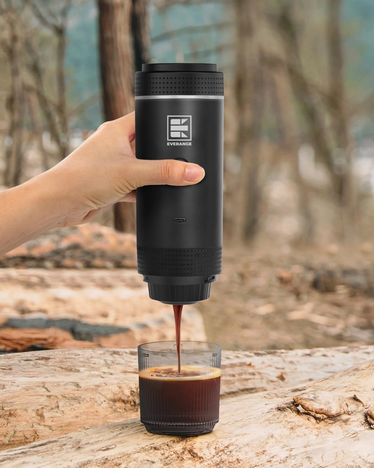 Portable Electric Espresso Machine - 60 Milliliters Ground Coffee & NS Capsules