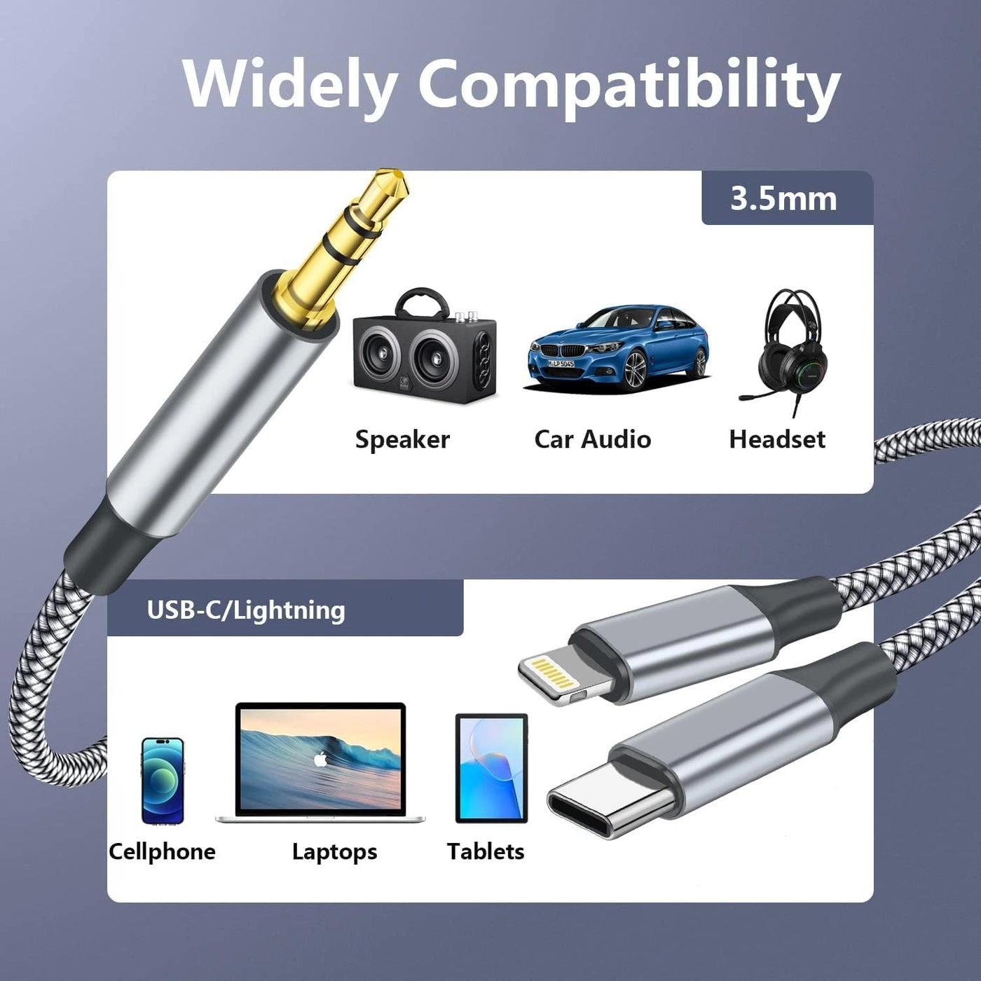 USB C to 3.5mm Audio Cable - 4FT