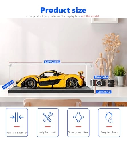 Lego Technic Acrylic display case - for McLaren P1 42172 65 x 30 x 20 cm