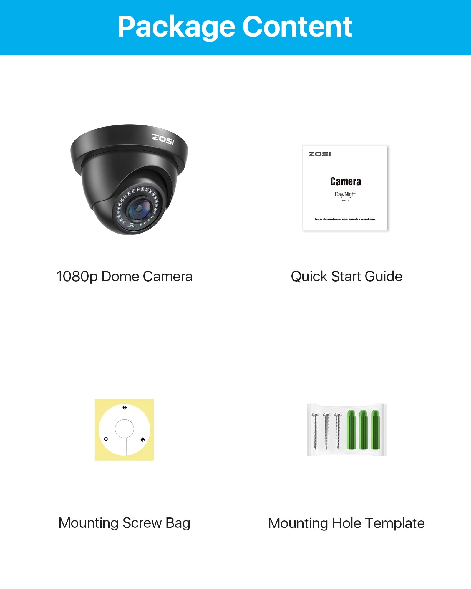 2.0MP FHD 1080p Dome Camera