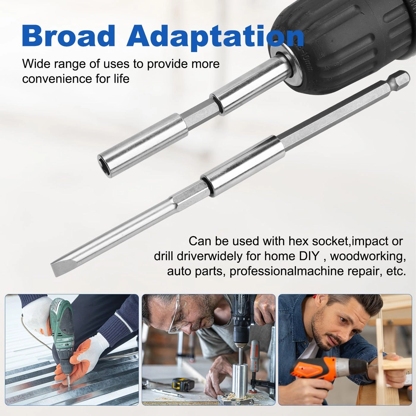Magnetic Extension Socket Drill Bit Holder - 1/4" Hex