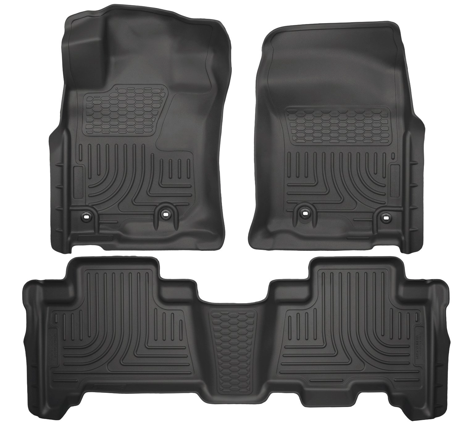 Husky Liners Weatherbeater - 2013 - 2024 Toyota 4Runner 2014 - 2024 Lexus GX460 Front & 2nd Row 3-pc Black