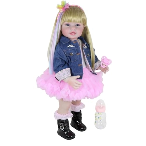Rainbow Dreams Reborn Toddler Doll - 22-inch Full Vinyl Body Light Skin Tone Ages 3+