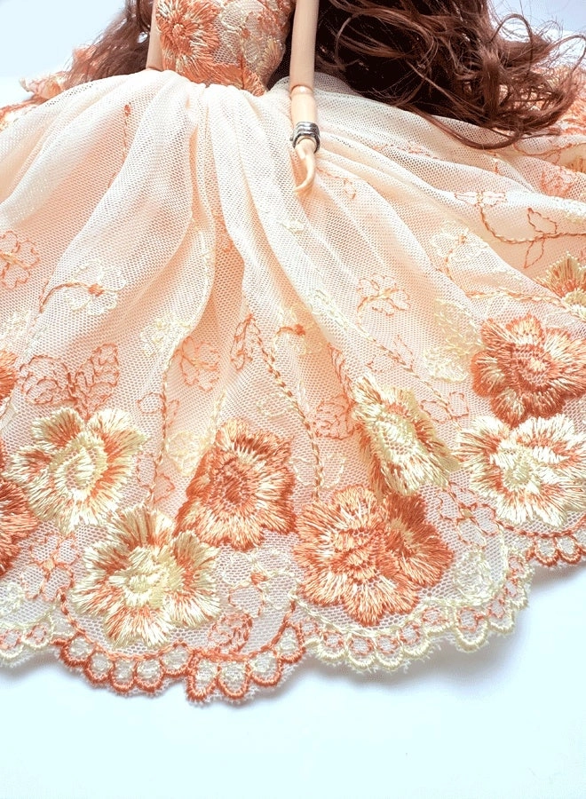 Princess Doll - Lace Circle Skirt Pearl Jewelry