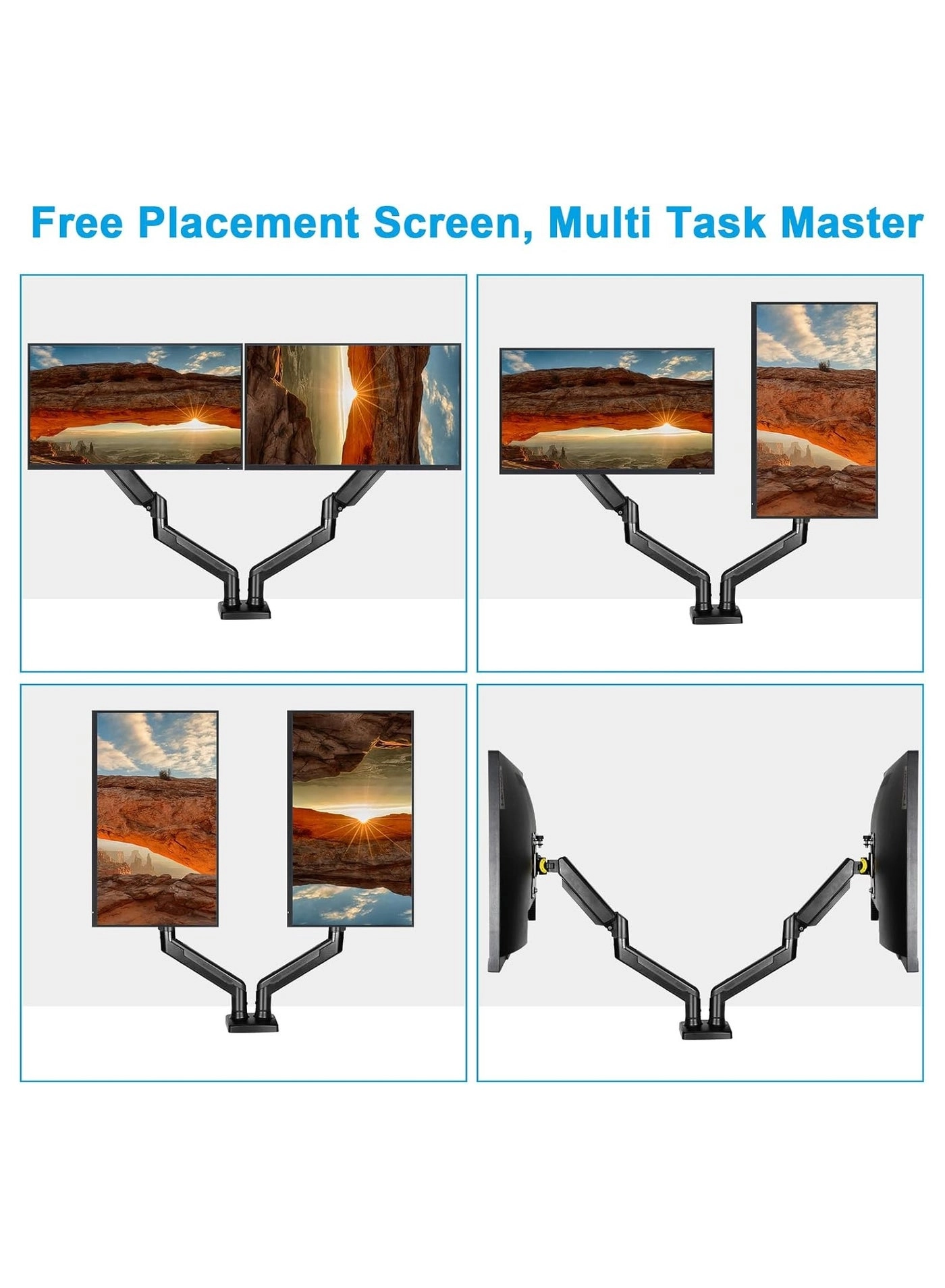 Dual Monitor Arm - Dual Arm 32 in 75x75/100x100mm