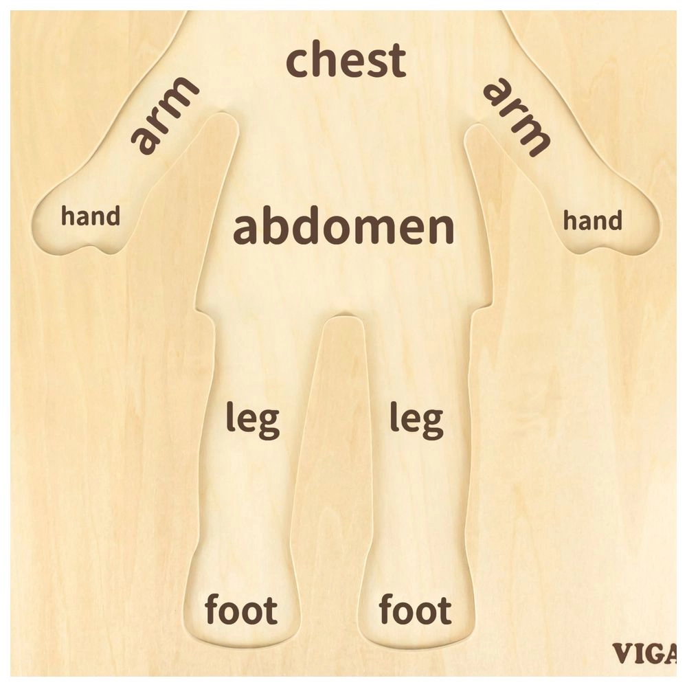 Viga Boys Body Knob Puzzle - 18 months+ 12 pieces