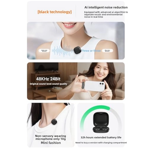 AI Wireless Lavalier Microphone