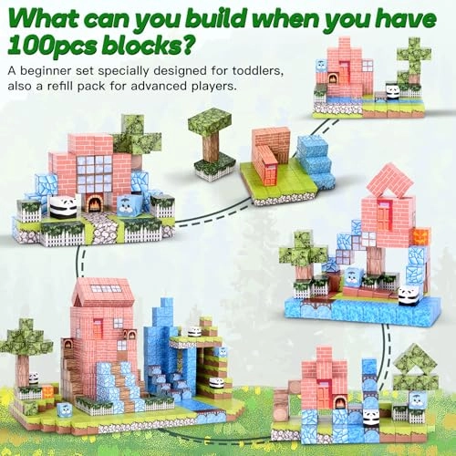 Magnetic Building Blocks - 100 pcs