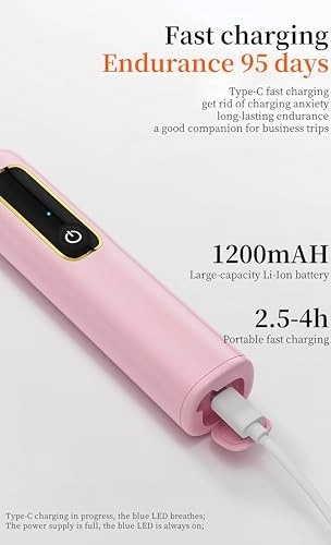 Sonic Toothbrush - 3 Brush Heads 4 Adjustable Modes 90 Days Battery