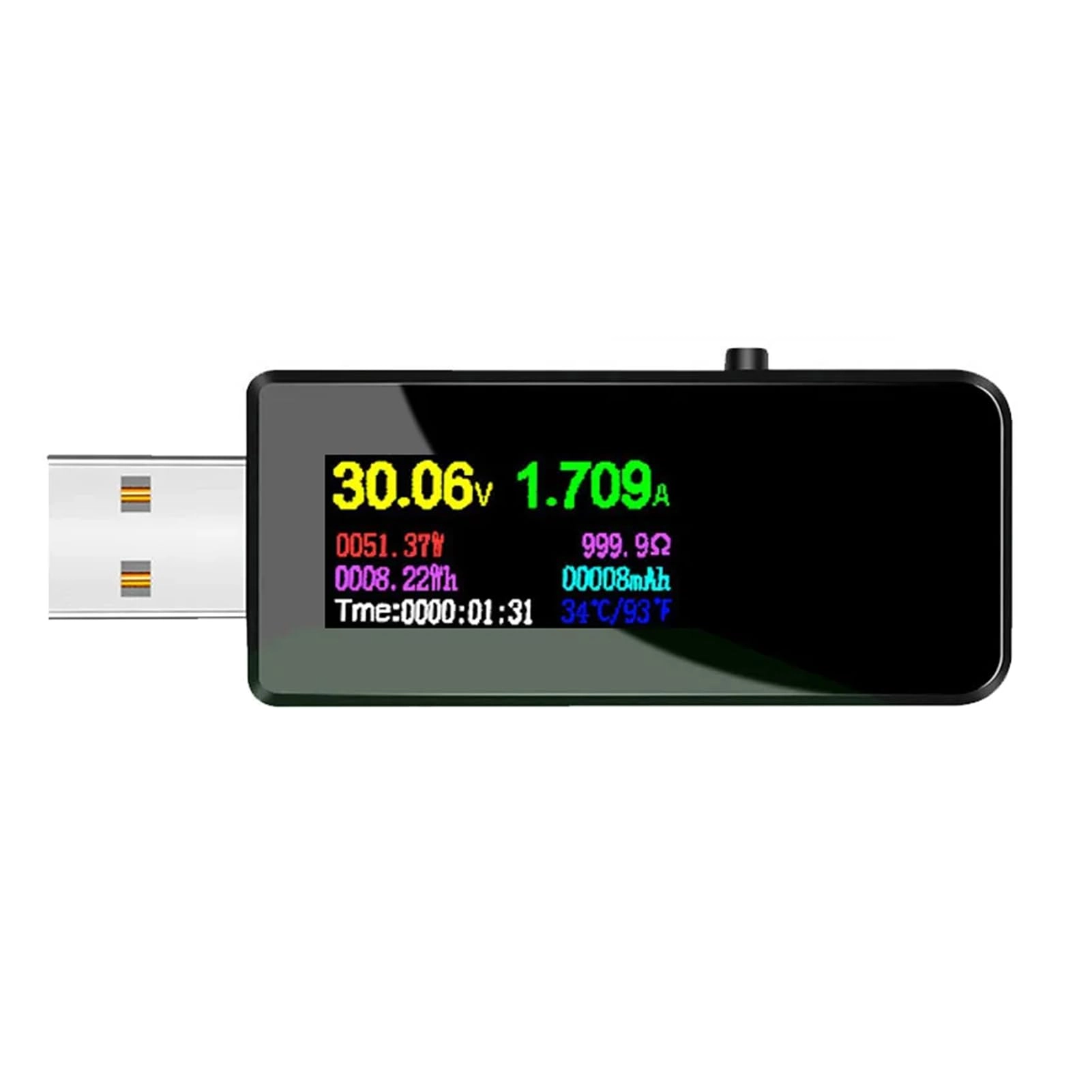 Domary 13 in 1 USB Tester - Color LCD Display High-Precision