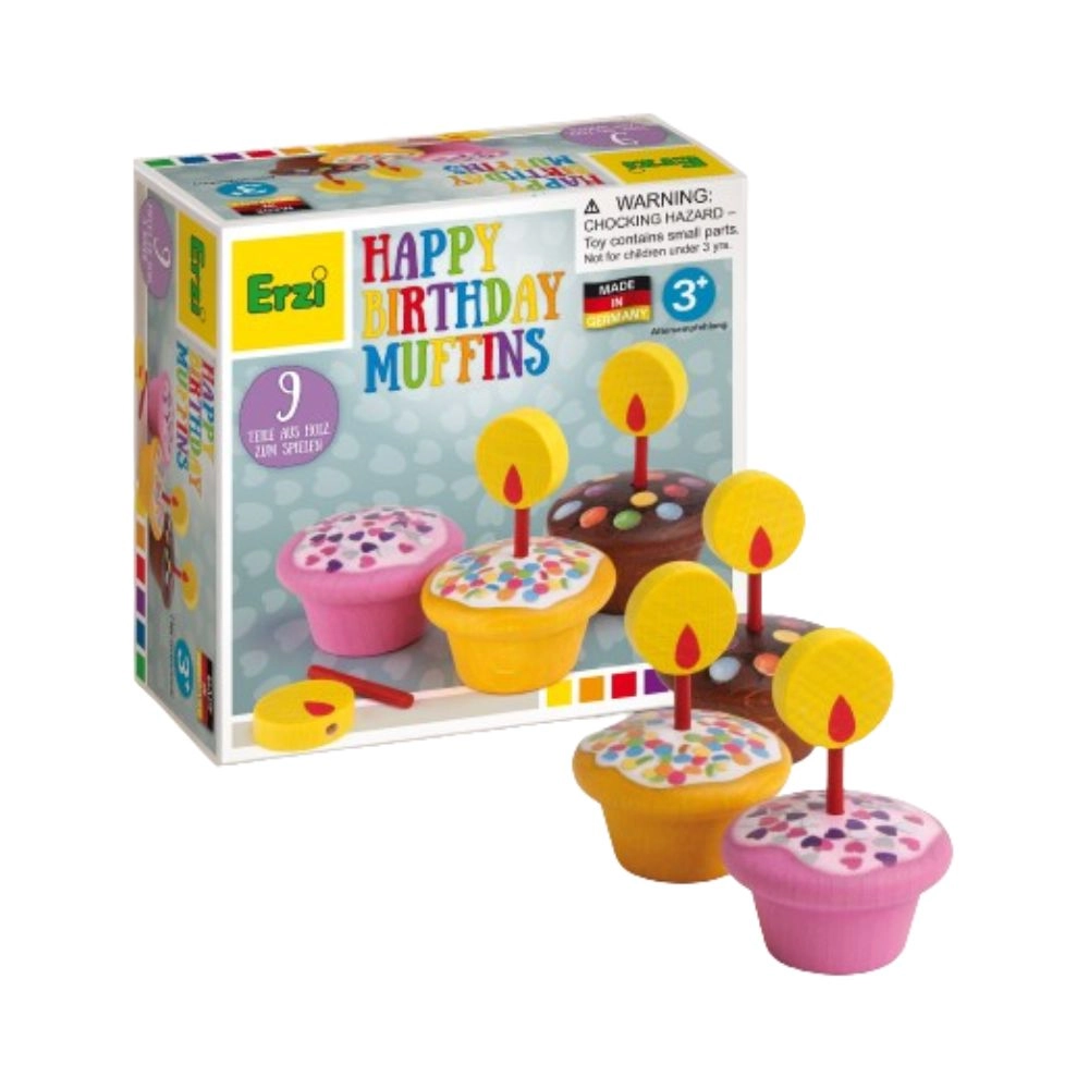 Happy Birthday Muffins Play Toy - 9 pcs (24401497-13155)