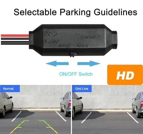 Rear View Camera - Night vision Universal RCA Connector 720P