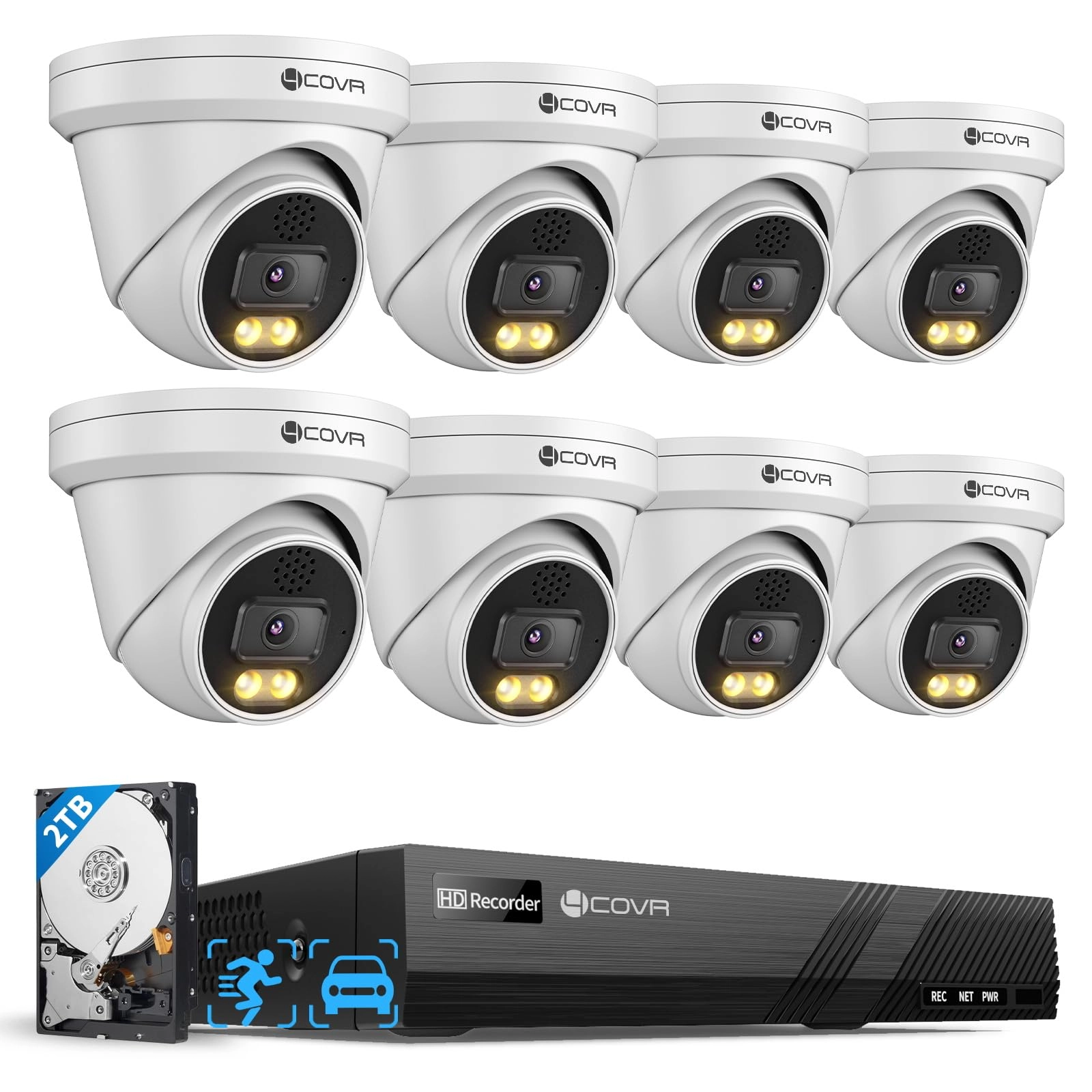 4COVR 8 Channel 4K Security Camera System