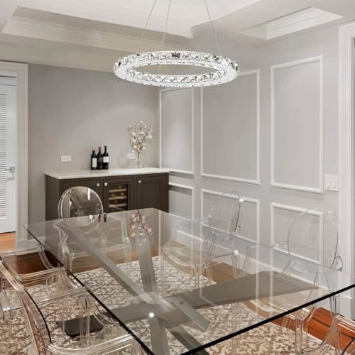 Modern Mini LED Crystal Chandeliers - 6500K Cool White