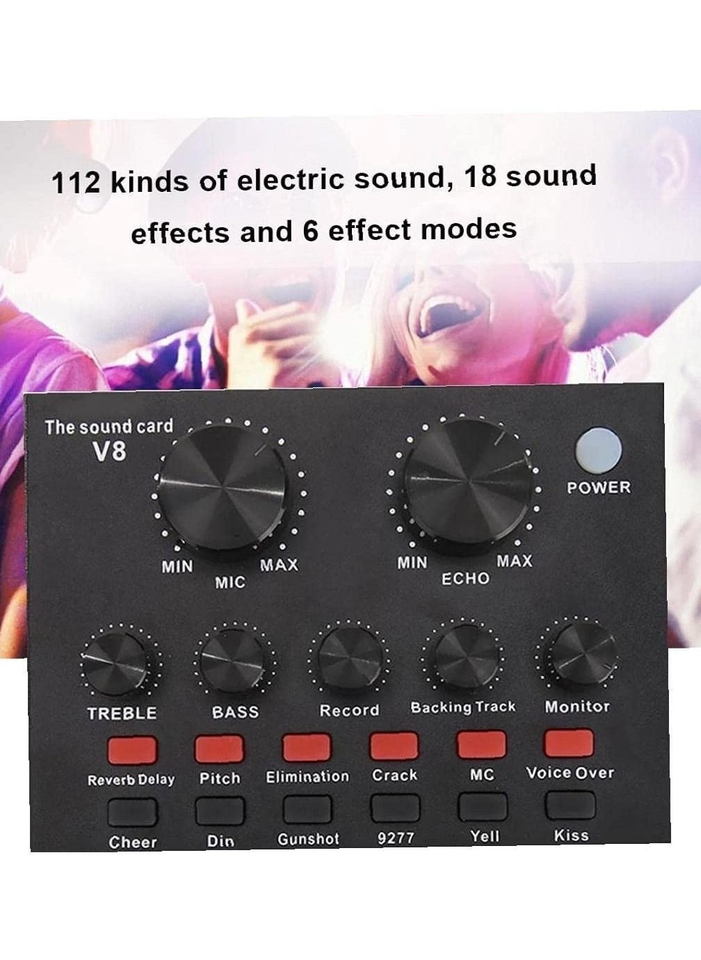 Sound Card V8 USB Microphone