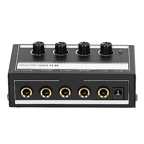 Headphone Amplifier - 4 in 1 Out Individual Volume Control Low Noise