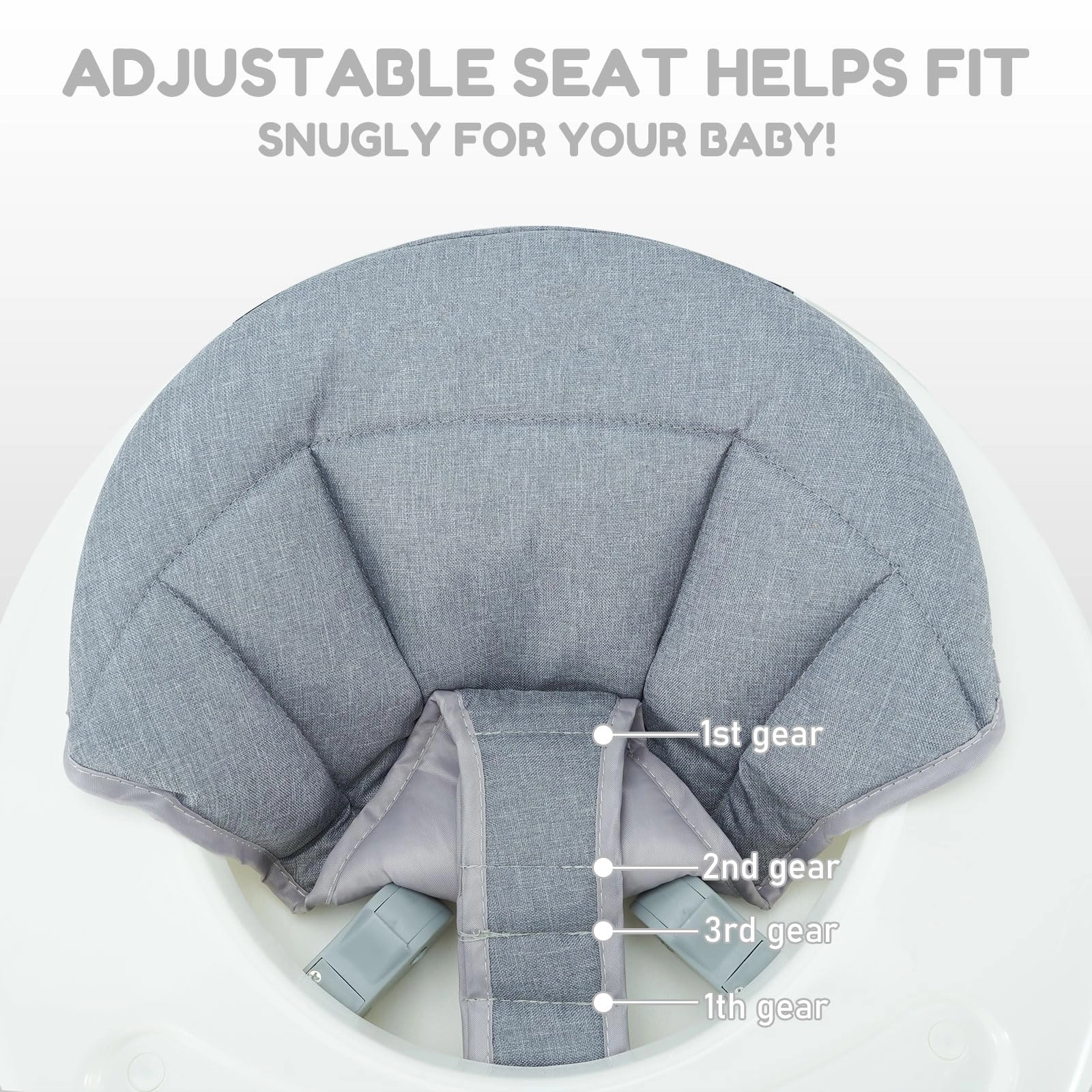 Baby Walker - Foldable 5-Position Height Adjustable