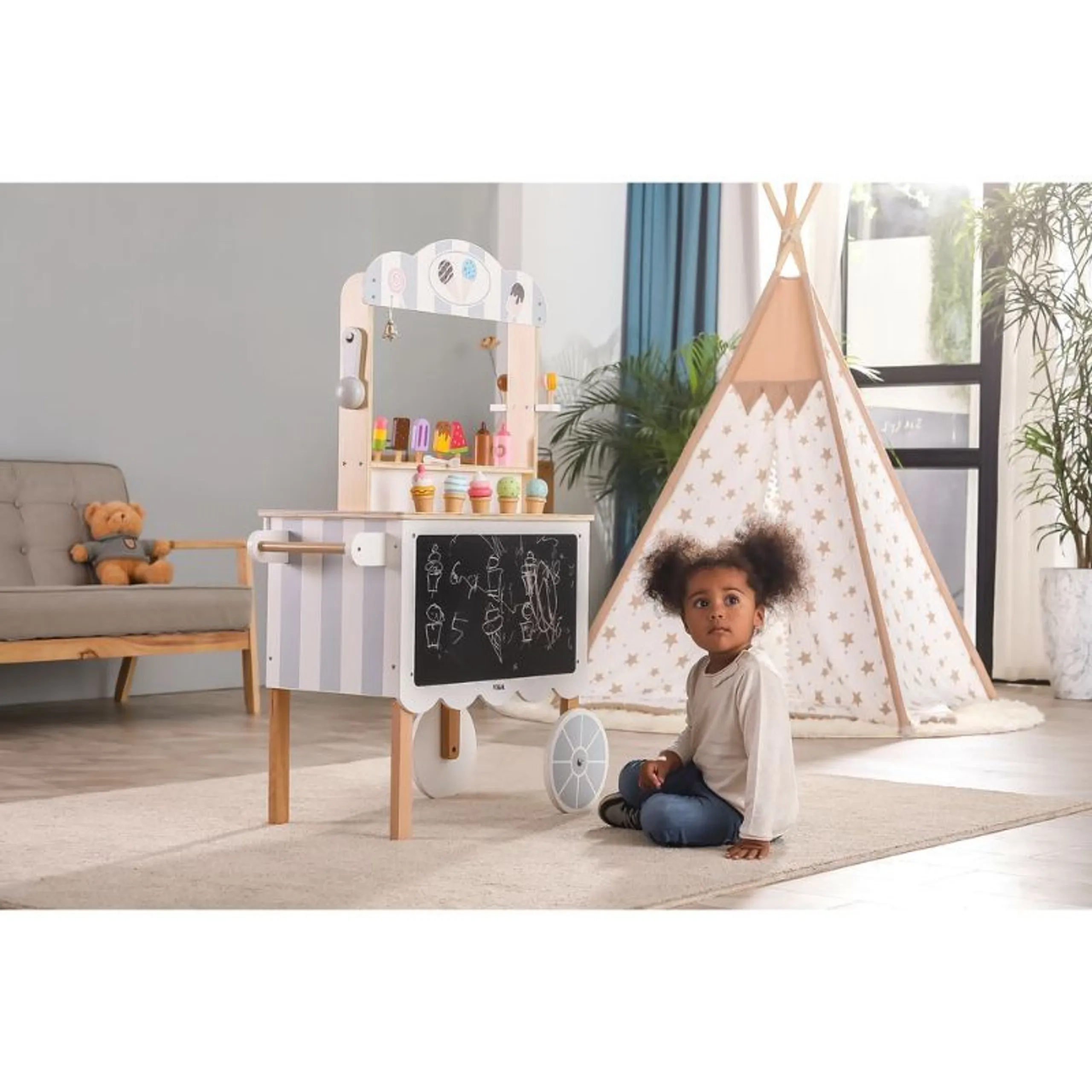 Ice Cream Mobile Shop - Wooden 3-in-1 (PCG-44550)