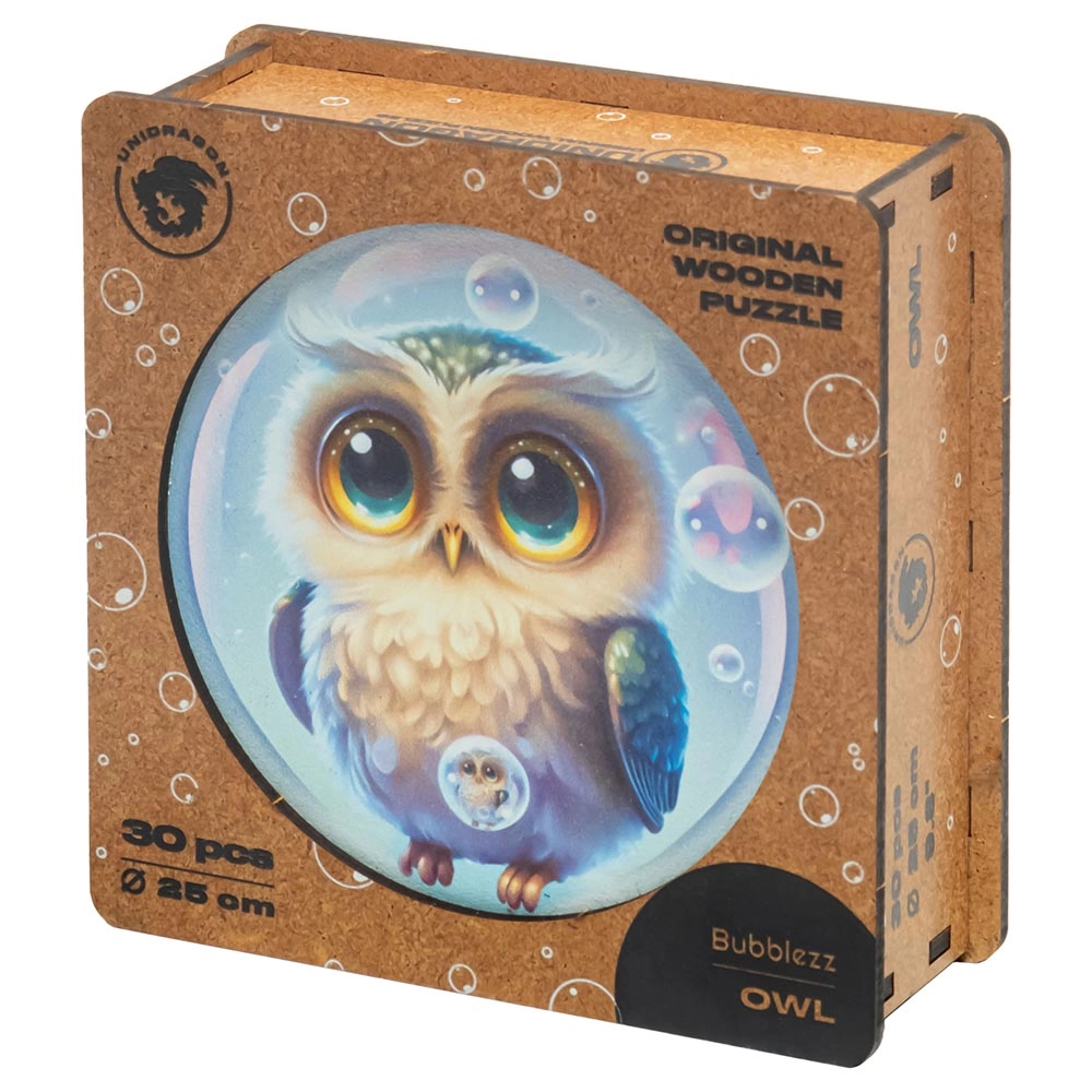 Owl Bubblezz Wooden Puzzle (4107390-Owl_Bubblezz) - 30 pcs