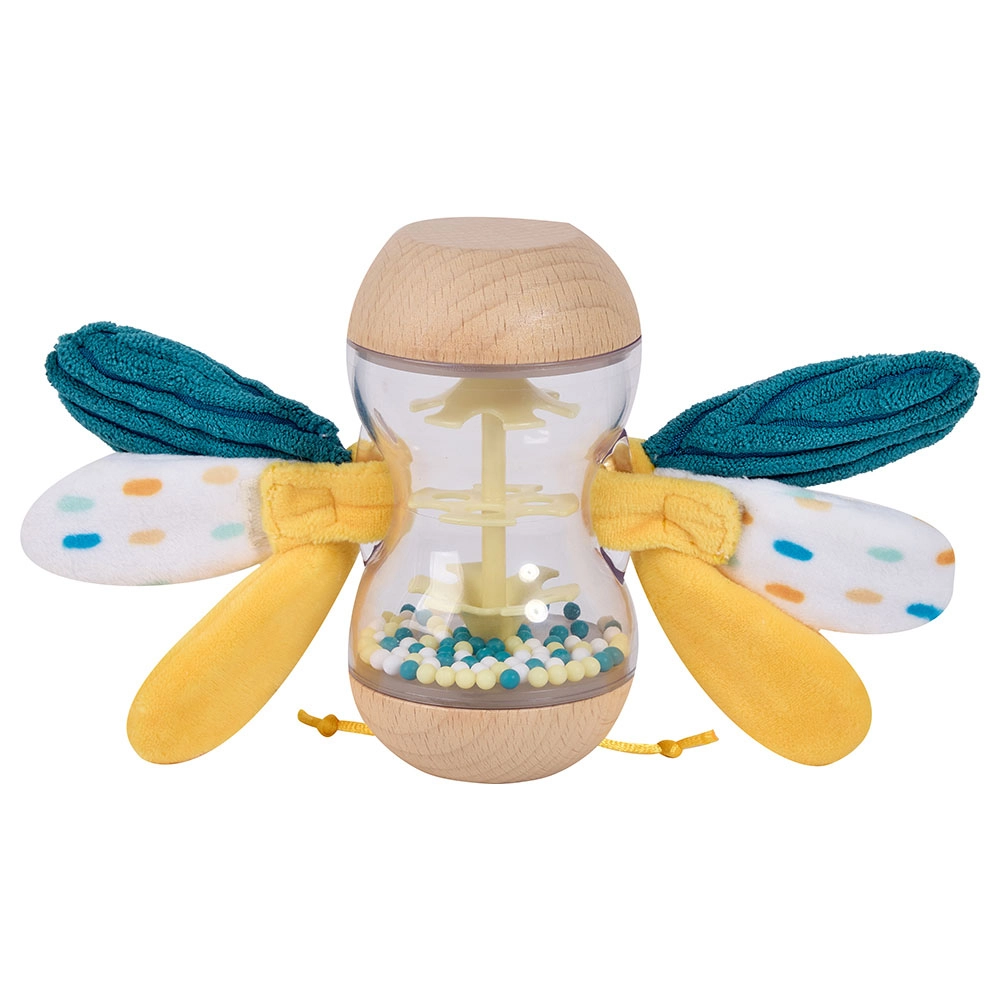 Cucu Bird Rattle - 0 month & above wood, plastic and fabric