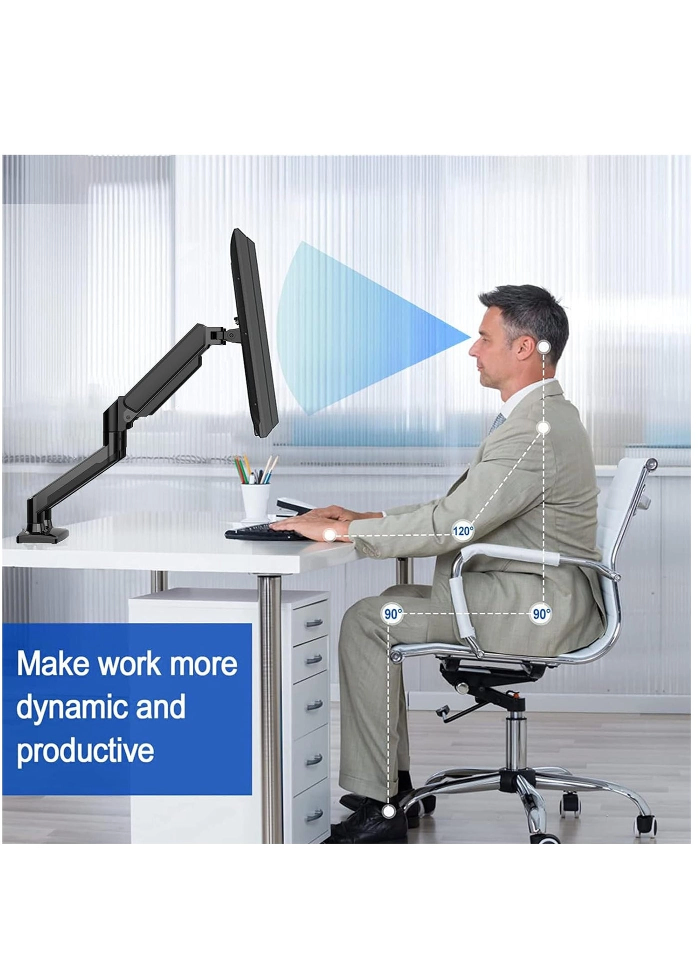 Dual Monitor Stand - 32 Inches 75x75/100x100mm