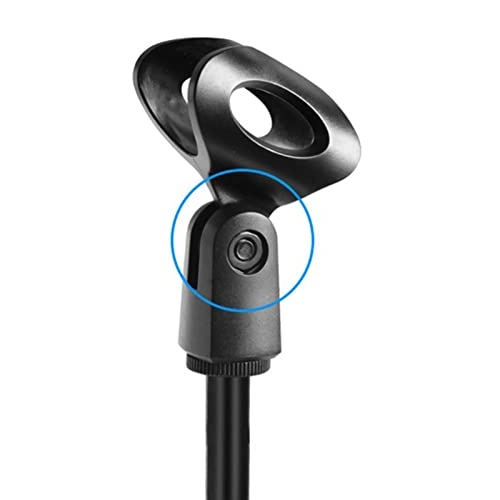 Adjustable Microphone Stand - Universal Detachable Mic Mount Weighted Round Base