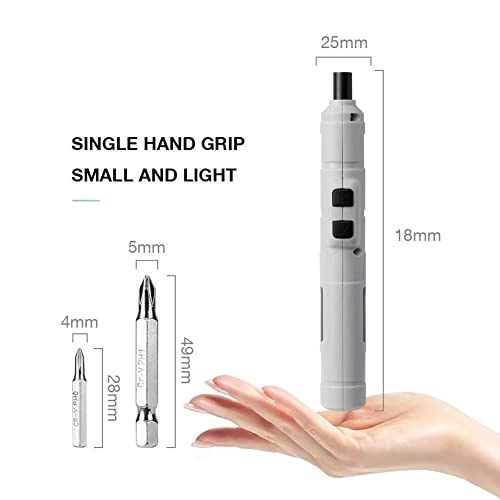 Cordless Electric Screwdriver - 5N·M MAX Rechargeable USB Charging
