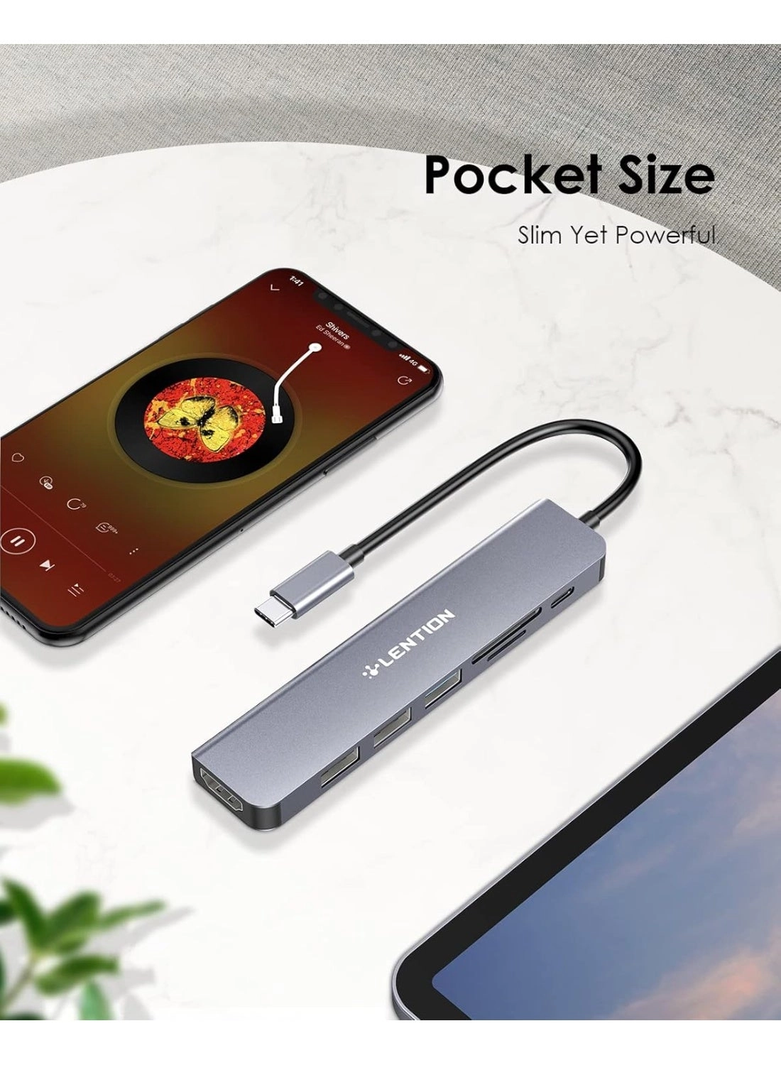 CB-CE18s - 8-in-1 USB-C Hub 4K@60Hz HDMI 100W PD