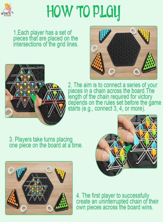 Chain Triangle Chess Triggle Rubber Band Geoboard Puzzle