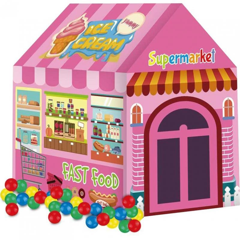 MEYING Supermarket Play Tent - Pink 3 Years and Above