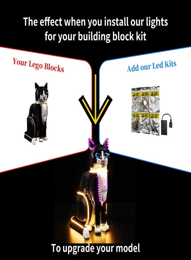 Lego LED Light Kit - Tuxedo Cat