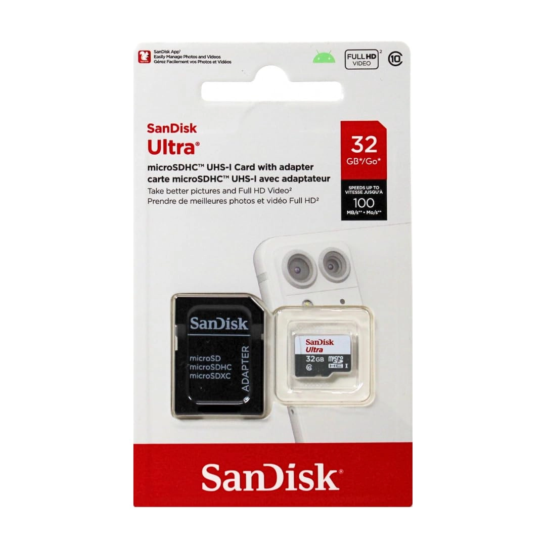 SanDisk Ultra microSDHC UHS-I Card - 32GB