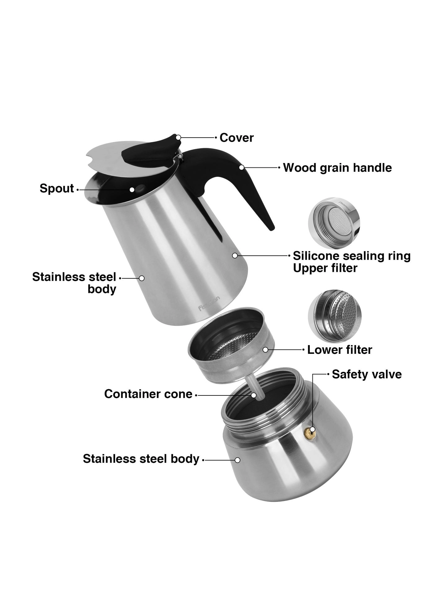Moka Pot - 450mL Induction-compatible