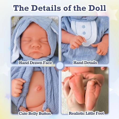 Reborn Baby Doll - 17 Inch Full Silicone Boy Ages 14+