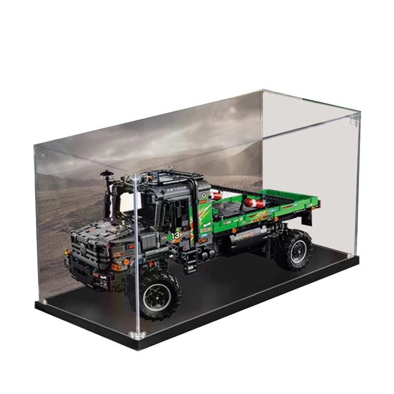 HCAEIOFJ Technic 42129 Display Case - 21.65x9.84x9.84in Acrylic Black Bottom+background