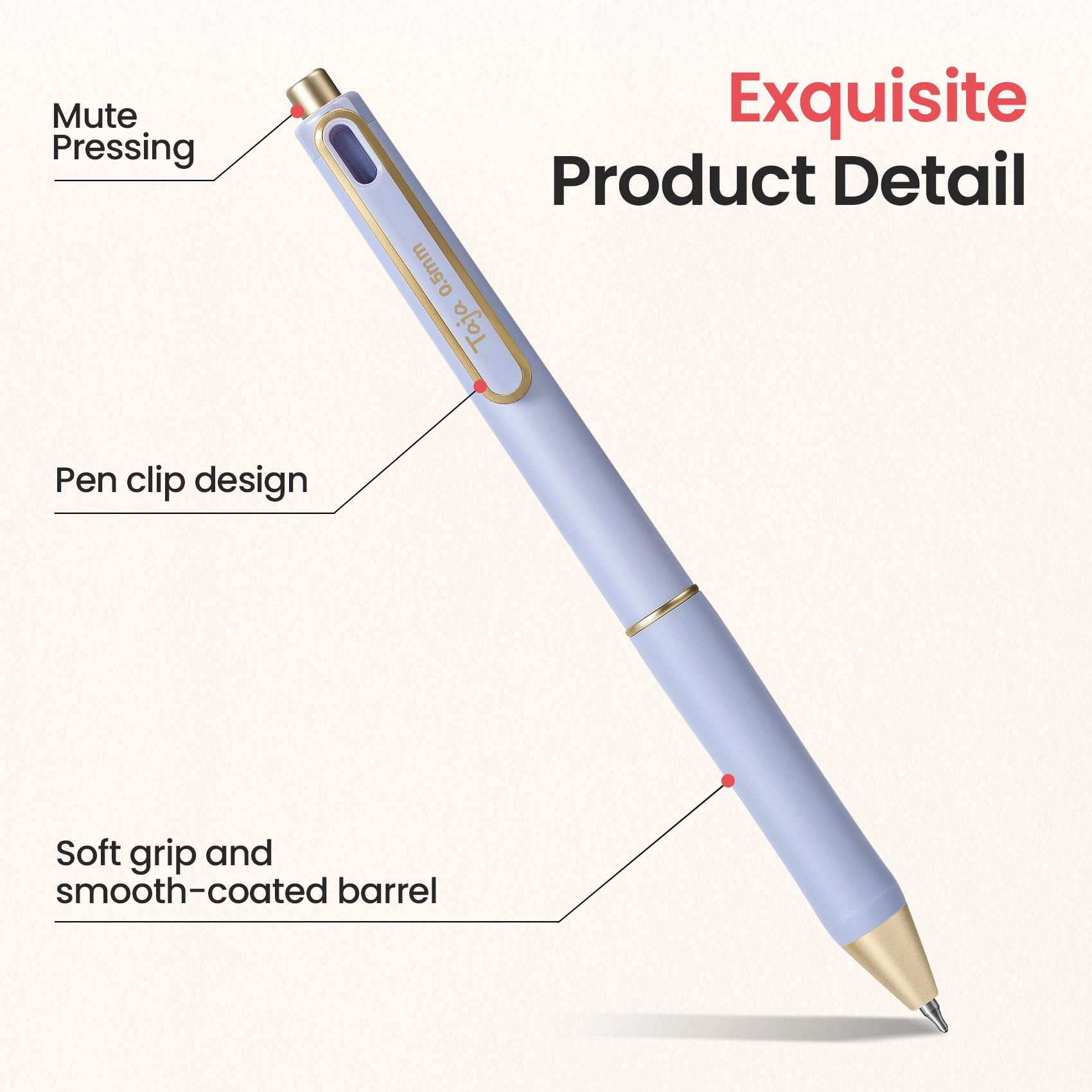 Gel Pens - 6 Pcs 0.5mm