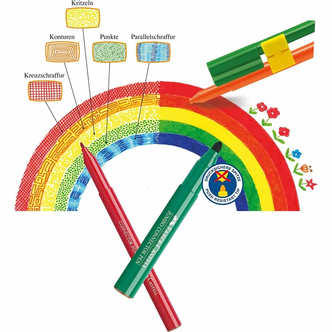 Connector Felt Tip Pens - 20 piece(s) 20 colours