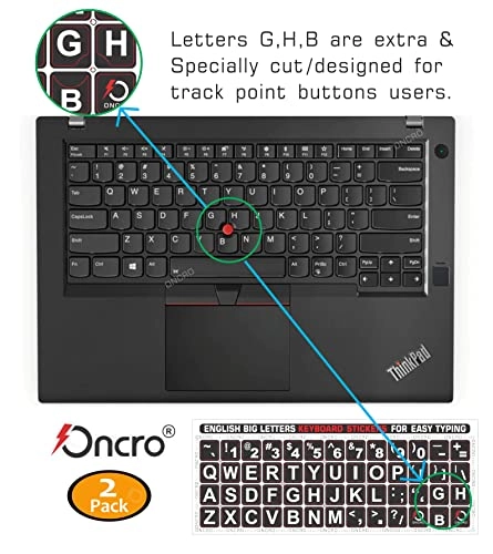 Keyboard Stickers - Pack of 2 Large Black