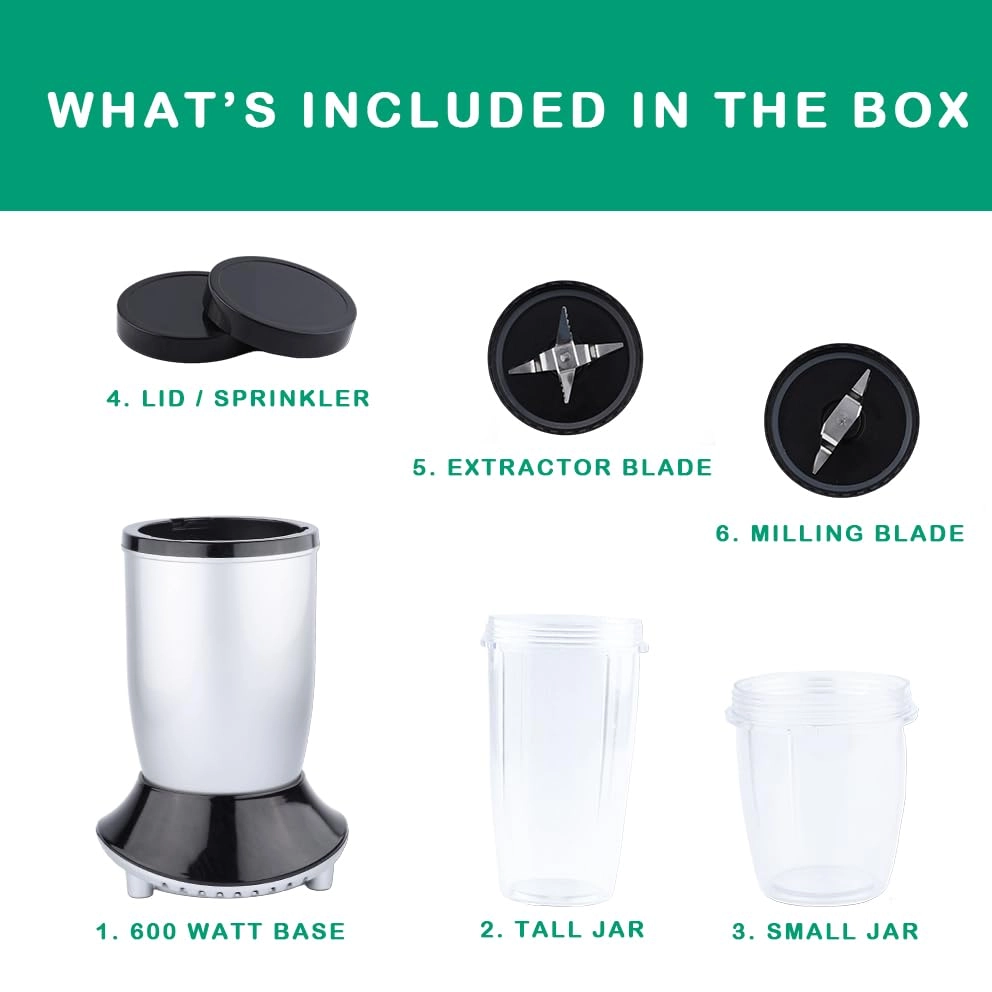 NutriMix Juicer Blender Chopper - Stainless Steel Blades 2 Unbreakable Jars 1 Year Warranty