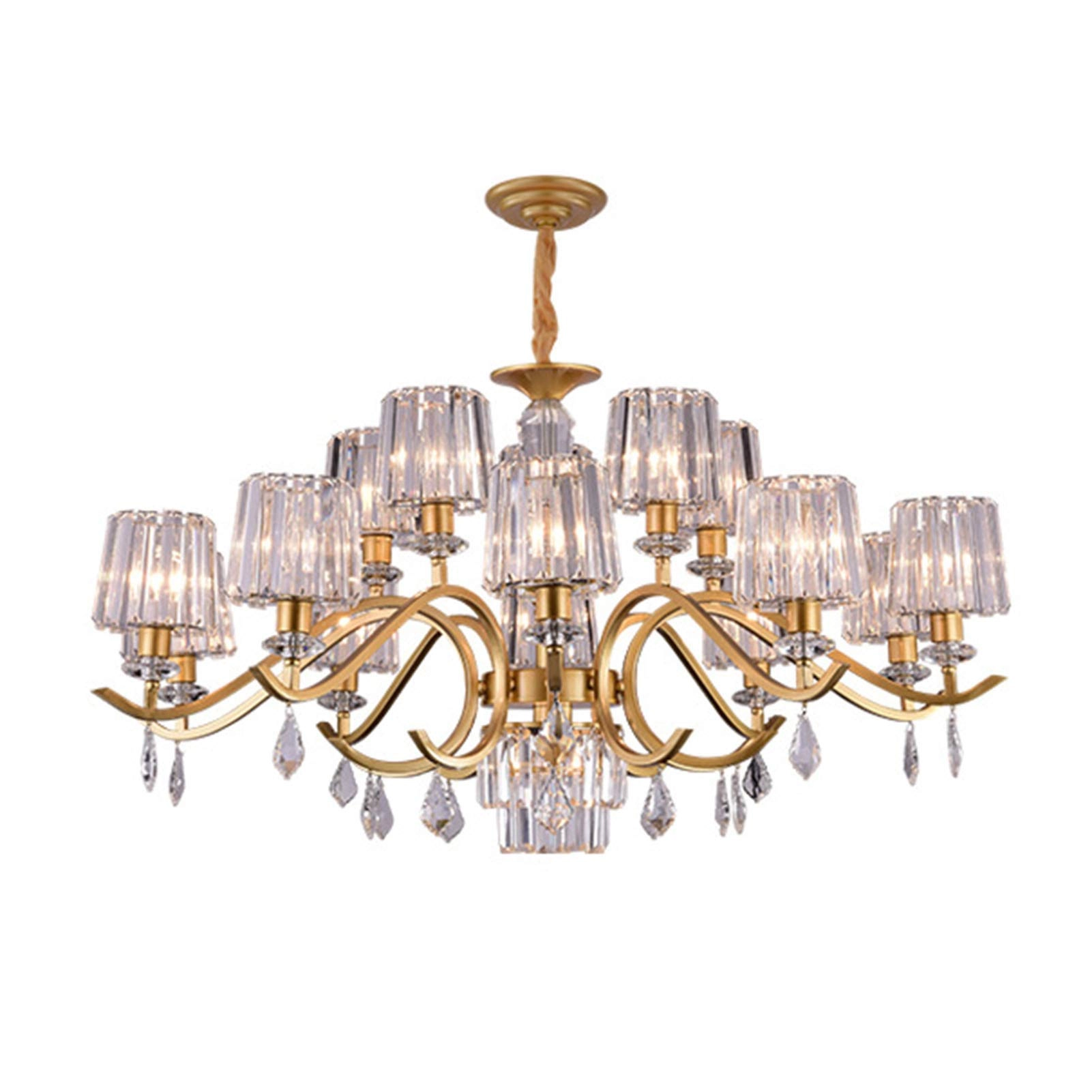 Modern Minimalist Luxury Chandelier - Black and gold 60*43cm
