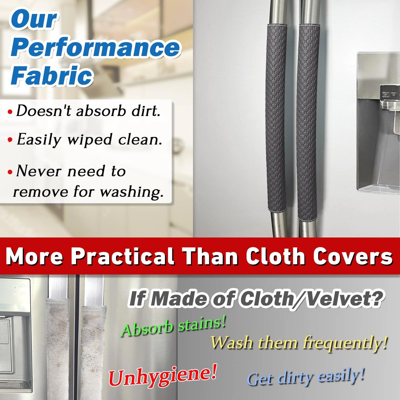 Refrigerator Door Handle Covers - Universal Compatibility