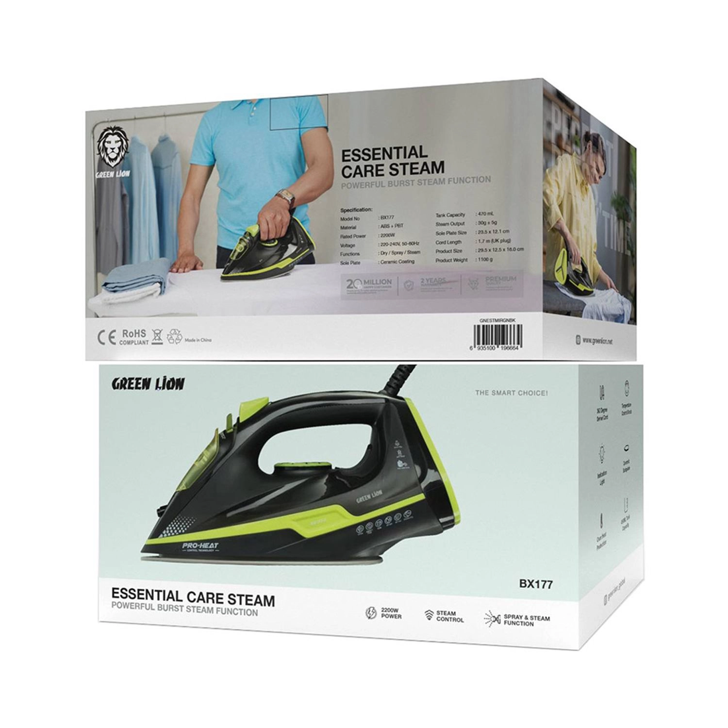 BX177 - 2200W 470 ml Ceramic Soleplate