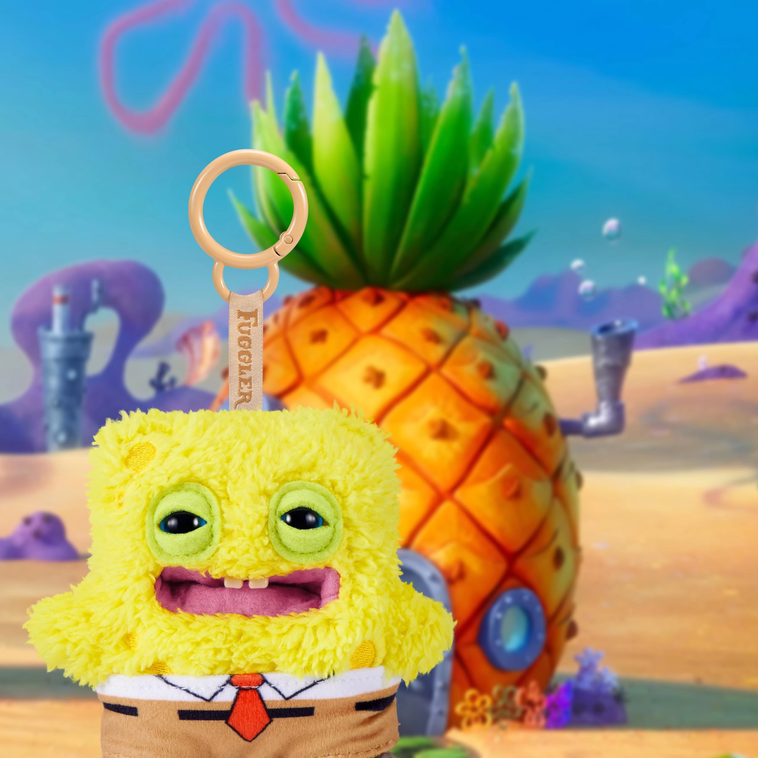 SpongeBob - 12 cm Plush Keyring Pack