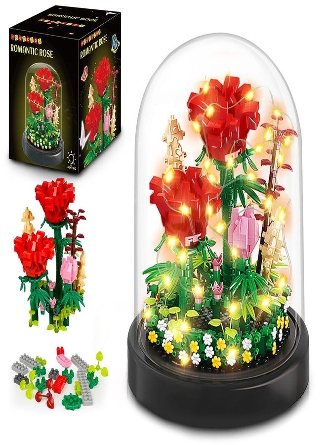 Hogokids Flower Bouquet Building Kit - LED Lighting Red Roses