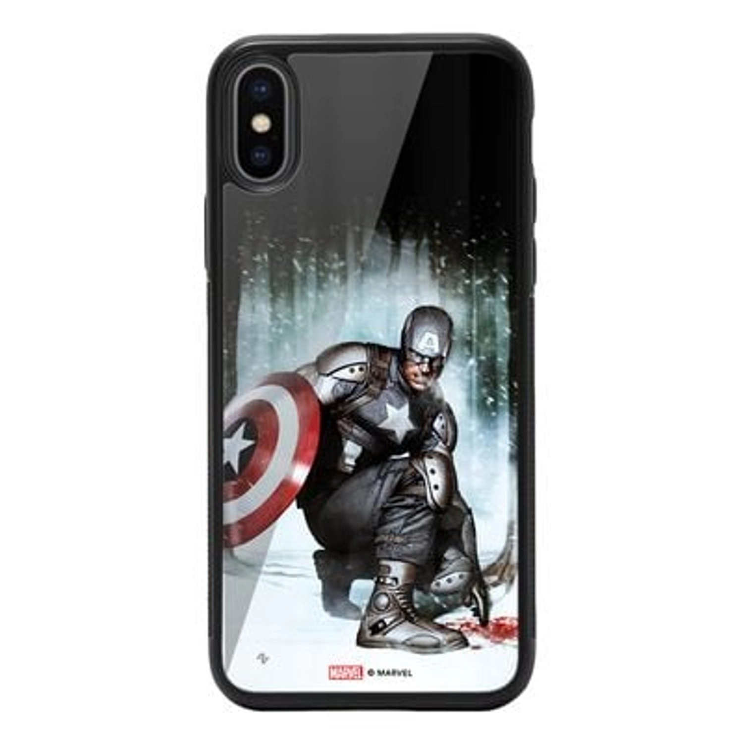 Wackylicious Captain America Superhero Landing iPhone XS Cover for iPhone Xs
