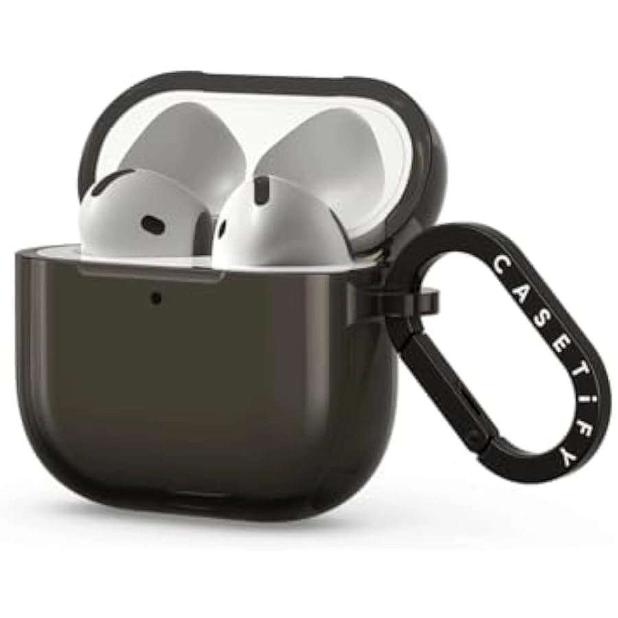 Case for AirPods 4 - 360-degree impact protection Wireless charging Carabiner