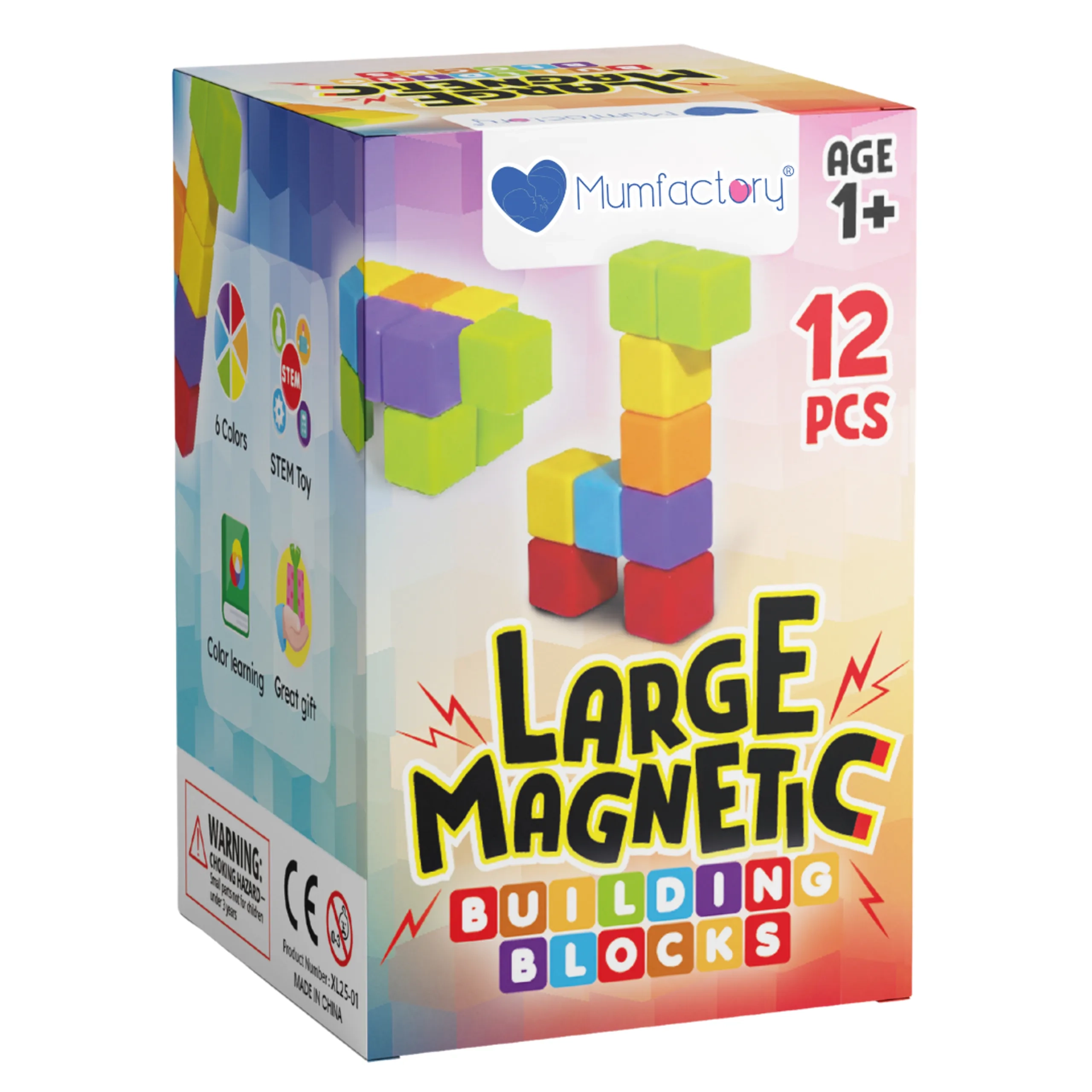 Mumfactory Magnetic Building Blocks - 12 pcs
