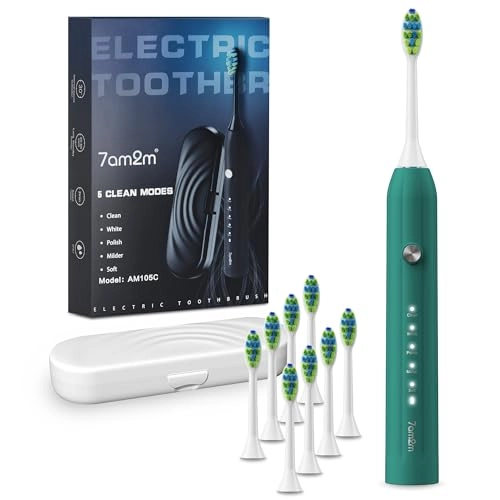 Sonic Electric Toothbrush - 6 Brush Heads 90-Day Battery