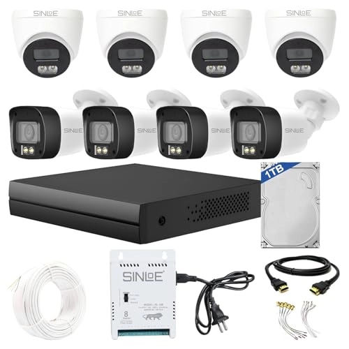 DVR - 8 Channel + Bullet Camera + Dome Camera + Hard Drive - 1 TB