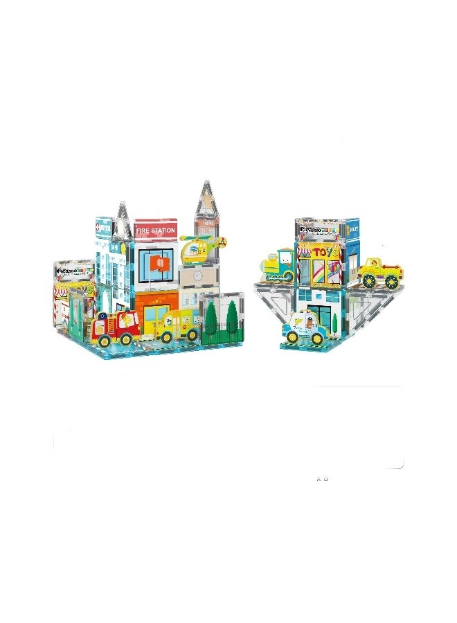 Magnetic 3D Metro City Set - Vehicle 50pcs